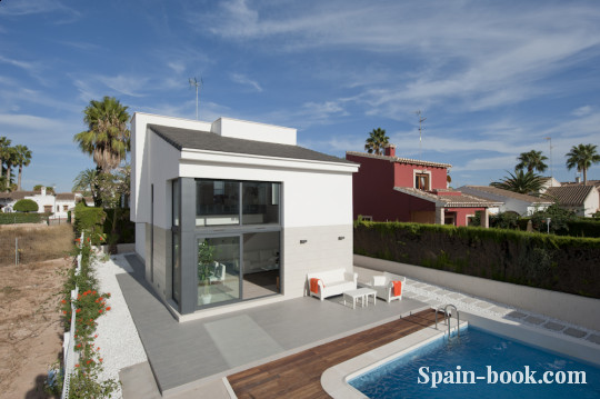 Виллы Новые виллы в 1км до песчаного пляжа в Santiagо de la Ribiera / Mar Menor, Коста Бланка, Сантьяго-де-ла-Рибера