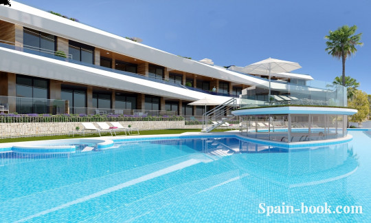 Апартаменты Шикарный жилой комплекс на берегу Средиземного моря, Аликанте, Коста Бланка, Гран Алакант