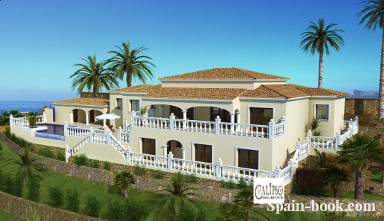 Виллы Средиземноморская вилла с видом на море в Cumbre del Sol / Кальпе, Коста Бланка, Кумбре дель Соль