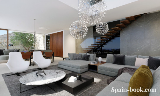 Виллы Современные виллы с видом на море пригороде Бенидорма, Коста Бланка, Бенидорм