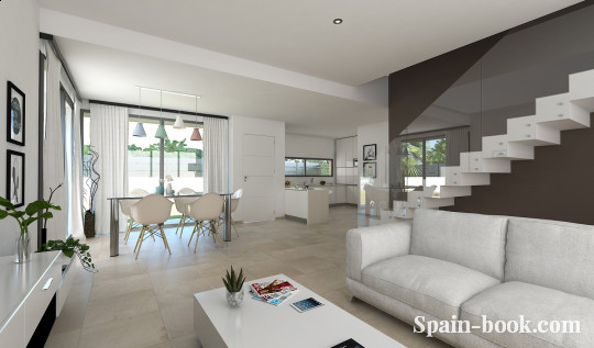 Виллы Новые виллы в пригороде Los Alcázeres,3км от пляжа Мар Менор / Ла Манга, Коста Бланка, Лос Алькасарес