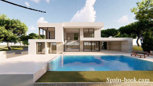 Виллы Великолепная современная вилла в курортном городе Морайра в пригороде Аликанте, Коста Бланка, Морайра