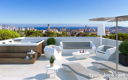 Виллы Ультрасовременные виллы с видом на море в Сьерра Картина / Бенидорм., Коста Бланка, Бенидорм